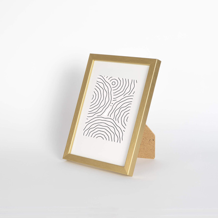 Złota ramka drewniana na zdjęcia PINIA Z 13x18 cm