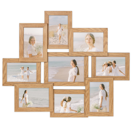 Multirama MULTI HEN 01 ramka na zdjęcia na 9 zdjęć - kolor dębowy