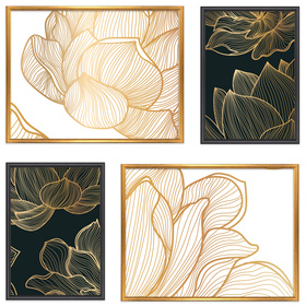 Zestaw złoto-czarnych ramek galeria PRESTO Z2 GF0003