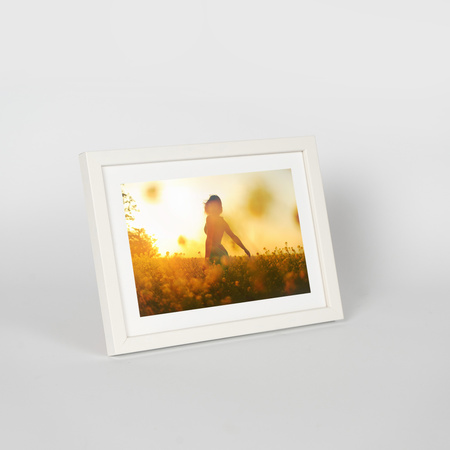 Biała ramka drewniana PINIA 1 13x18 cm