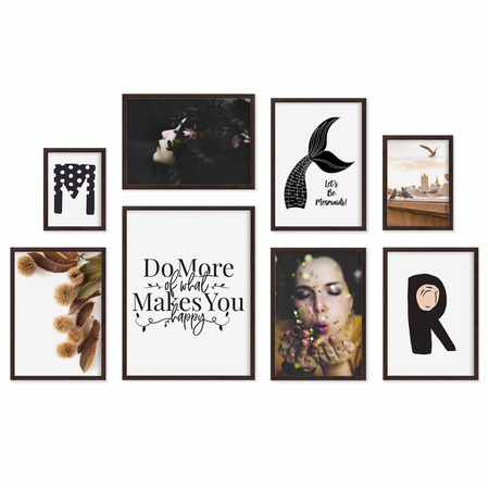 Zestaw brązowych ramek galeria Pinia 4 GF0009