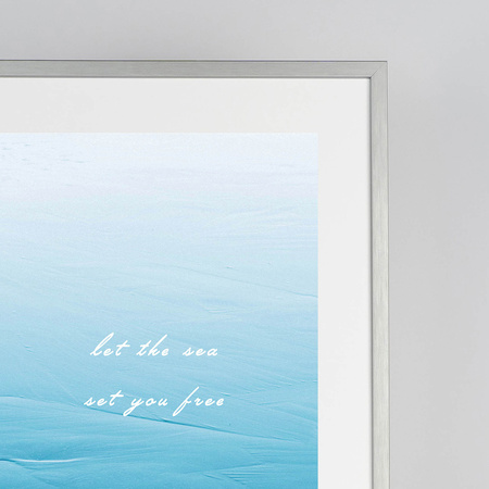 Pakiet 5 szt. srebrnych ramek drewnianych na zdjęcia PINIA S 30x40 cm