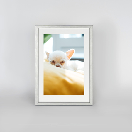 Srebrna ramka drewniana na zdjęcia PINIA S 21x30 cm