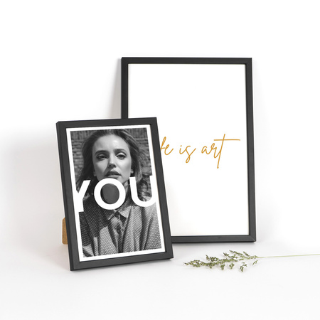 Pakiet 5 szt. czarnych ramek drewnianych na zdjęcia PINIA 2 21x30 cm