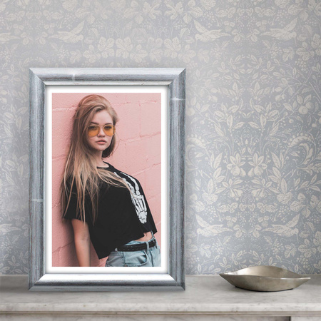 Srebrna ramka drewniana na zdjęcia EKO S2 40x50 cm