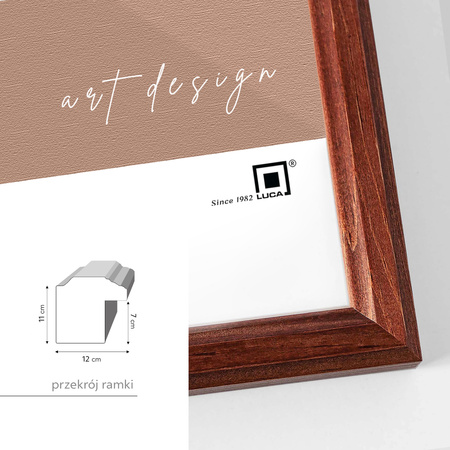 Pakiet 5 szt. ramek drewnianych na zdjęcia kolor mahoń DRWA 5 10x15 cm
