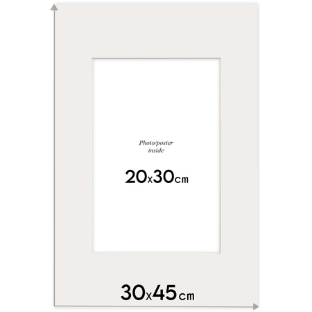 Pakiet 5 szt. Passe Partout 30x40 (13x18) BIAŁY SNOW WHITE