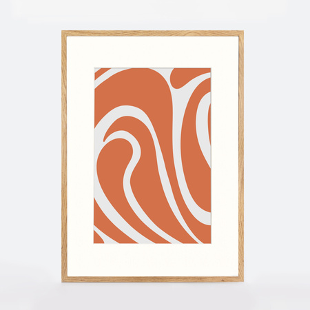 Brązowa ramka na zdjęcia HEN PASS 01 60x80 cm z passe partout 40x60