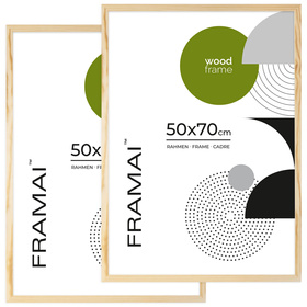 Pakiet 2 szt. ramek z drewna surowego RAW 50x70 cm