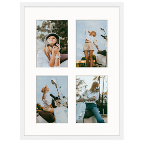 Foto Galeria 30x40 cm kolor biały Ramka na 4 zdjęcia 10x15 cm z Passe Partout