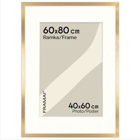 Złota ramka na zdjęcia HEN PASS Z 60x80 cm z passe partout (40x60 cm)