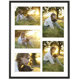 Foto Galeria 40x50 cm czarna Ramka na 5 zdjęć 13x18 cm 15x21 cm z Passe Partout
