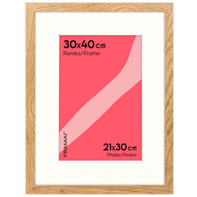 Brązowa ramka na zdjęcia HEN PASS 01 30x40 cm z passe partout (21x30)