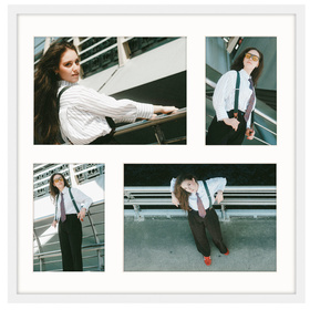 Foto Galeria 40x40 cm kolor biały Ramka na 4 zdjęcia 10x15 cm i 15x21 cm z Passe Partout