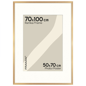Złota ramka na zdjęcia HEN PASS Z 70x100 cm z passe partout (50x70 cm)