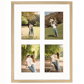 Foto Galeria 30x40 cm kolor dębowy Ramka na 4 zdjęcia 10x15 cm z Passe Partout