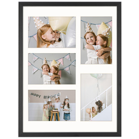 Foto Galeria 30x40 cm kolor czarny Ramka na 5 zdjęcia 10x15 cm z Passe Partout