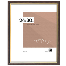 Brązowa ramka drewniana ze złotym paskiem DRI CL 4 24x30 cm
