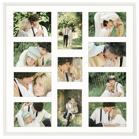 Foto Galeria 50x50 cm biała Ramka na 11 zdjęć 10x15 cm i 10x10 cm z Passe Partout