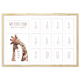 Ramka wspomnień „Mój pierwszy roczek” kalendarz – kolaż pierwszych 12 miesięcy życia dziecka