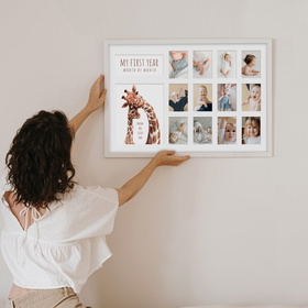 Ramka wspomnień „Mój pierwszy roczek” – kolaż pierwszych 12 miesięcy życia dziecka