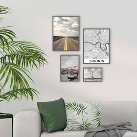 Zestaw szarych ramek galeria Pinia 06 GF0008